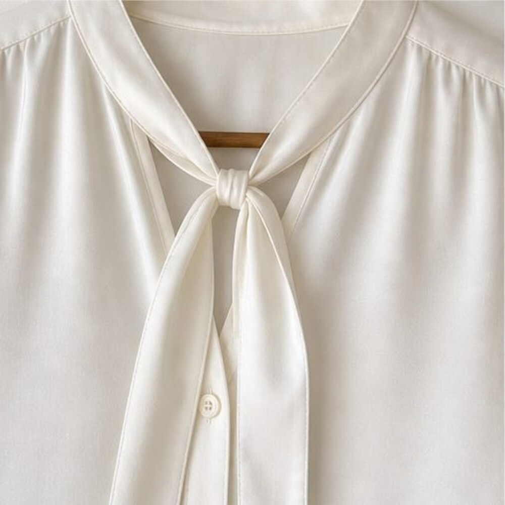 Ivory Button Blouse - Picture 4 of 6